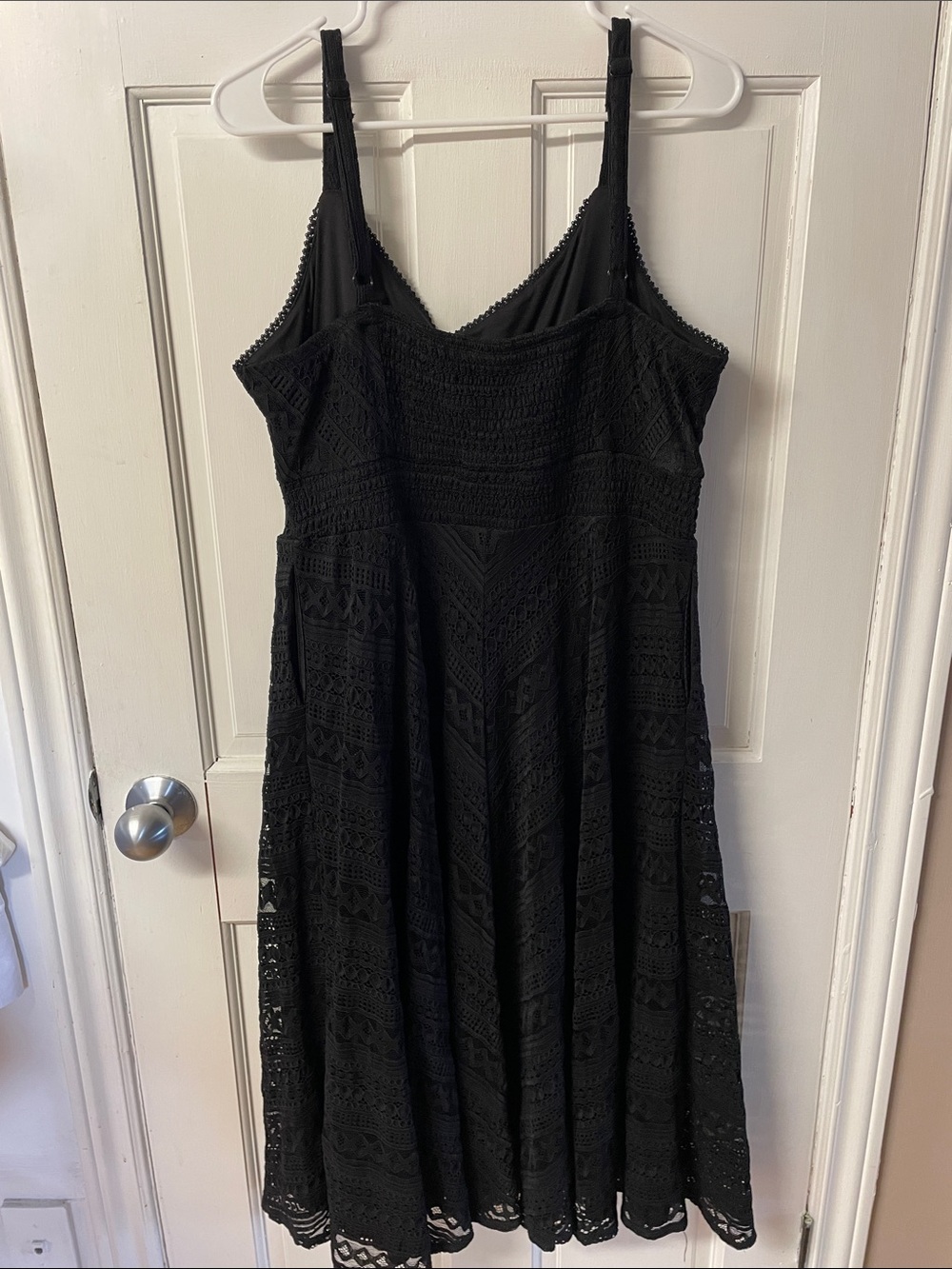 Torrid Midi Lace Skater Dress in black lace design women’s size 1X - Picture 6 of 15